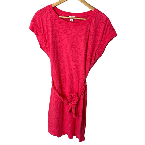 J. Crew Dresses & Skirts - J Crew | Coral Pink Tee Shirt Dress w Cinch Belt Size L